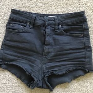 Talula navy high waisted denim shorts